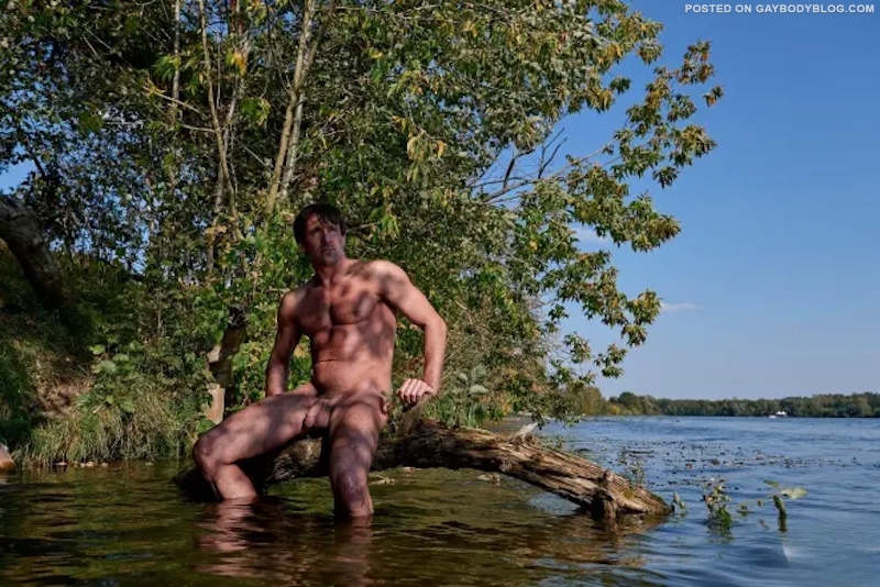 Big Outdoor Cock At The River! Who Is He? | Daily Dudes @ Dude Dump