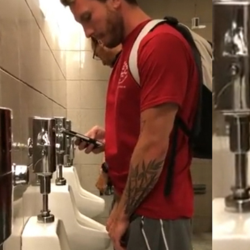 Enormous cock at the urinals | Daily Dudes @ Dude Dump