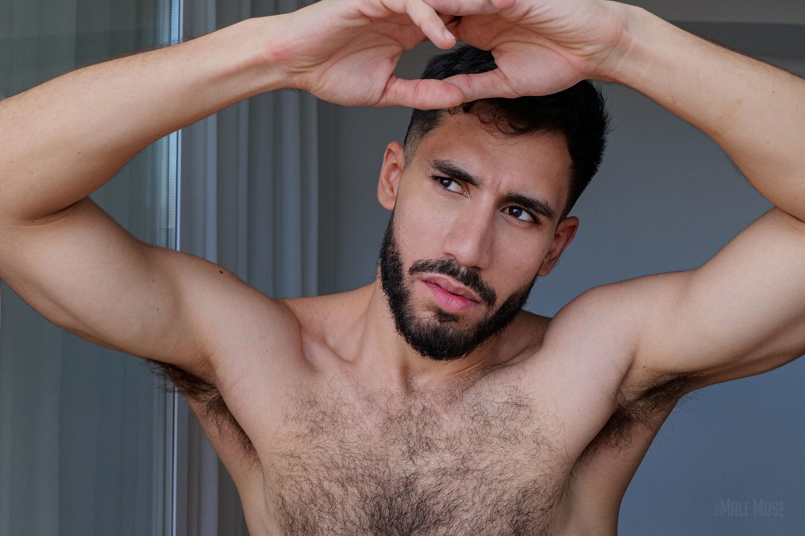 Hairy Bearded Stud Shows Off His Musky Pits | Daily Dudes @ Dude Dump