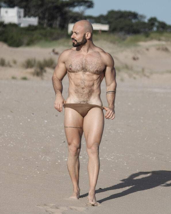 Hairy Muscle Hunk Eloy Pereira Enjoys The Beach | Daily Dudes @ Dude Dump