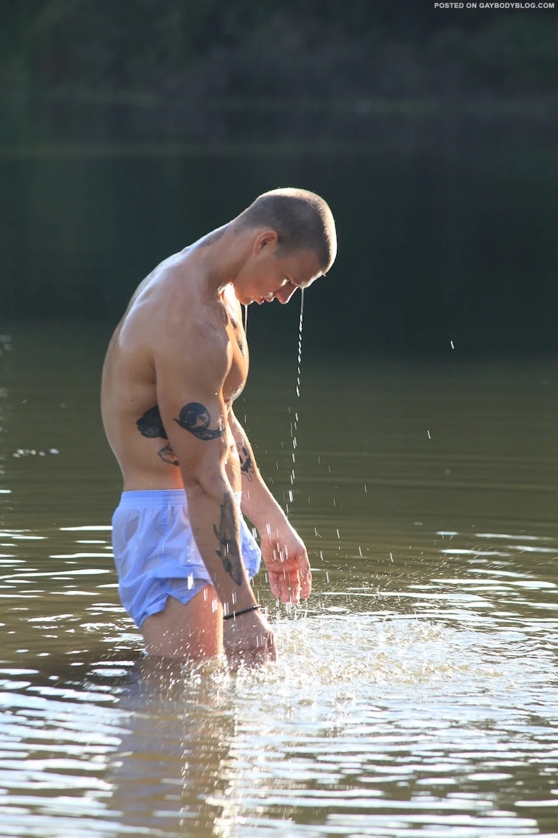 Handsome And Buff Hunk Victor Golovkin Gets Wet | Daily Dudes @ Dude Dump