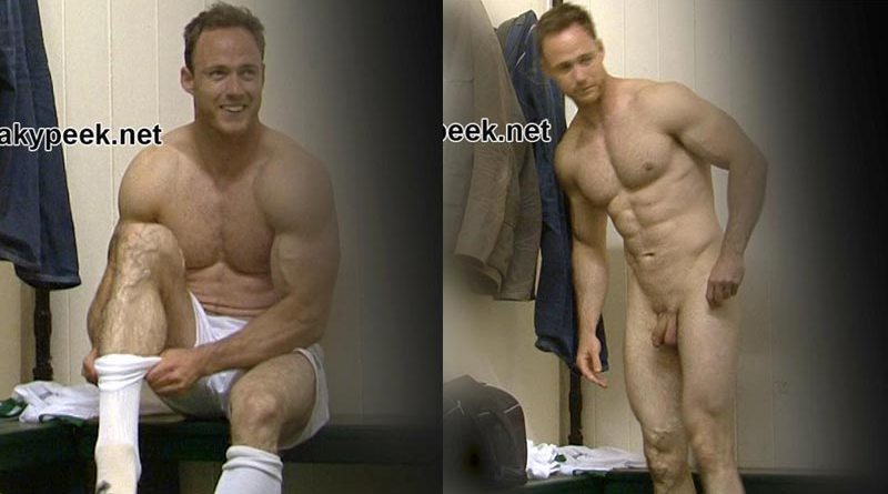 Handsome Footballer stripping down in locker room | Daily Dudes @ Dude Dump