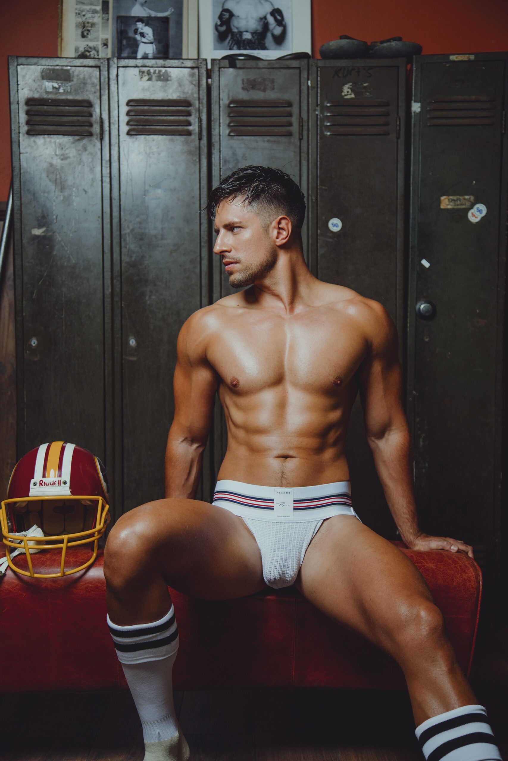 More Jockstrap Bulge Fun With Ryan Greasley | Daily Dudes @ Dude Dump