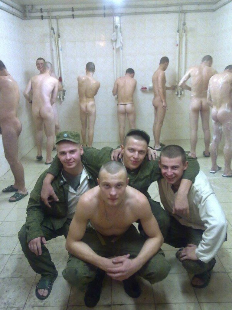Russian Army Guys Shower Naked Together | Daily Dudes @ Dude Dump
