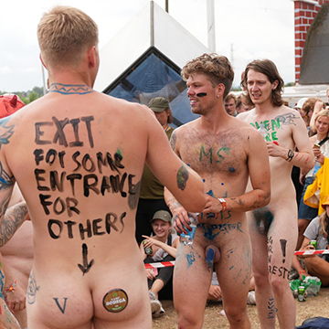Str8 guys naked in public for Roskilde festival | Daily Dudes @ Dude Dump
