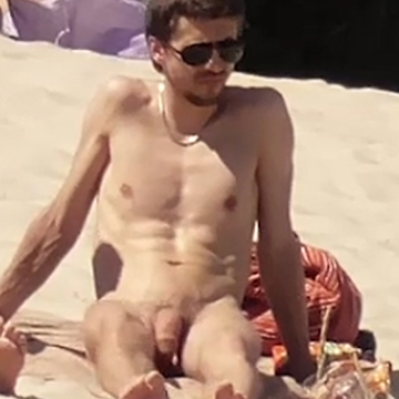 Str8 nudist man relaxing and smoking at the beach | Daily Dudes @ Dude Dump