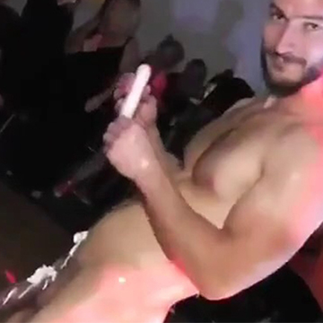 Straight male stripper with huge dick performing | Daily Dudes @ Dude Dump