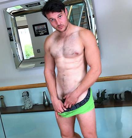 Straight muscled boxer Troy jerks his big dick | Daily Dudes @ Dude Dump