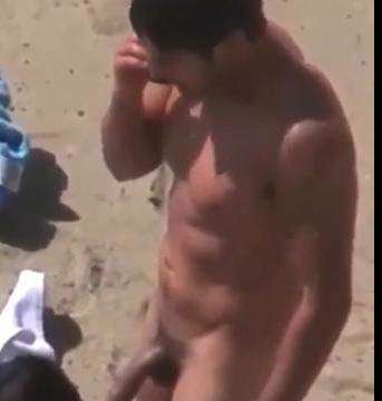 Straight nudist guy caught while having a boner | Daily Dudes @ Dude Dump