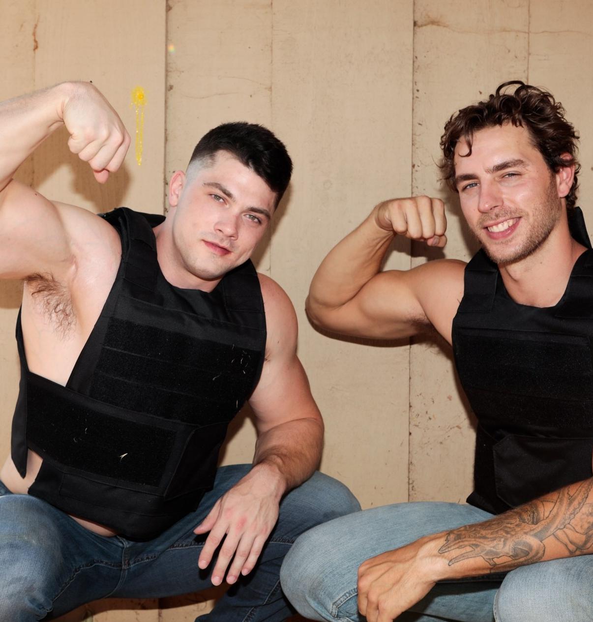 Two horny & muscle bound buddies blow their loads | Daily Dudes @ Dude Dump