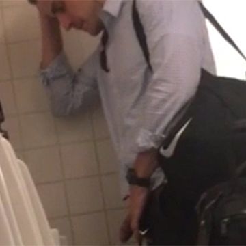 Urinal spycam video: watch this man taking a pee | Daily Dudes @ Dude Dump